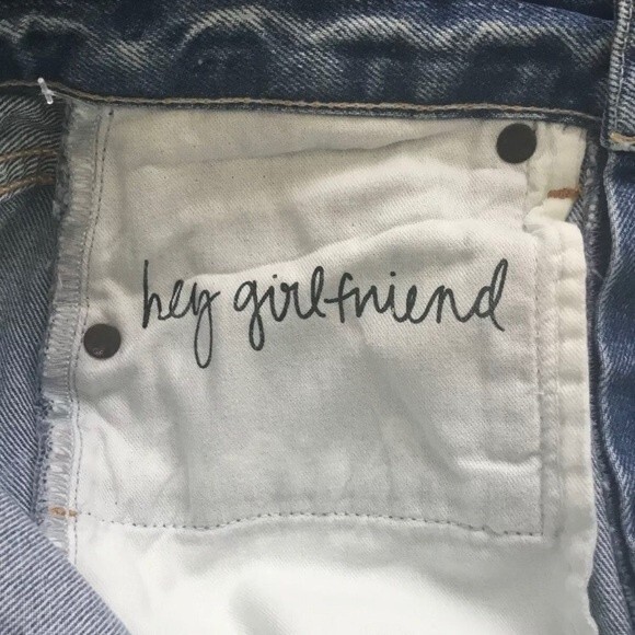 Grlfrnd Beverly One For The Road Denim Long Bermuda Boyfriend Jean Shorts 26 - Picture 16 of 16